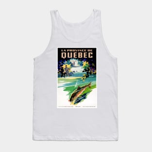 Vintage Travel Poster Canada La Province de Quebec Tank Top